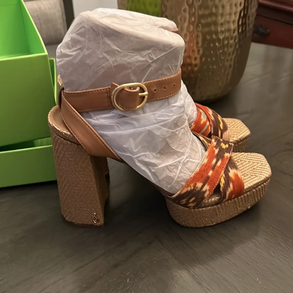 SAM EDELMAN Women's Nolita Raffia Platform Sandals - Picture 2 of 12